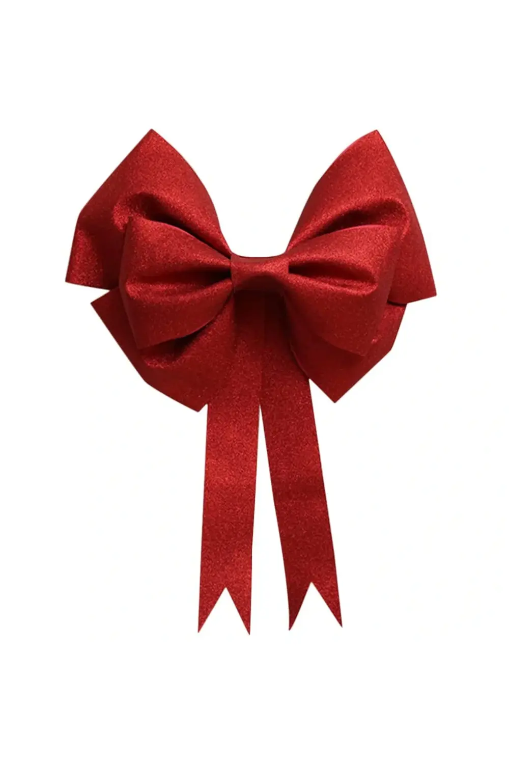 Büyük ve Kaliteli Kırmızı Simli Eva Fiyonk Dekor Yılbaşı Çam Ağac