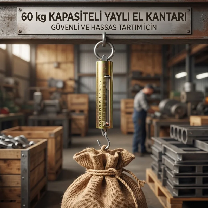 Büyük Yaylı Demir El Kantarı - 60 KG Kapasiteli - Mekanik El Tera