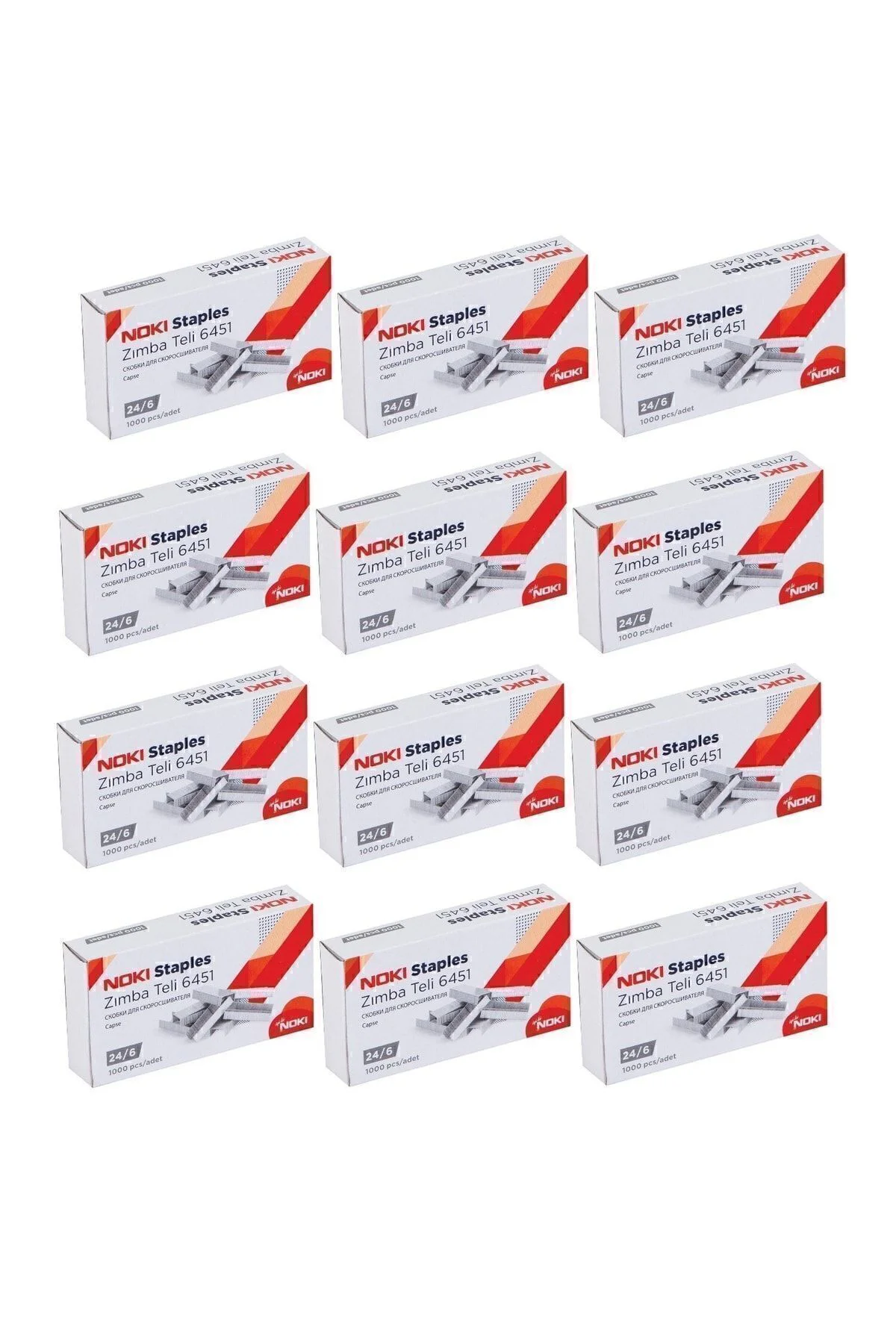 Büyük Zımba Teli No:24/6 1000'li X 12 Paket