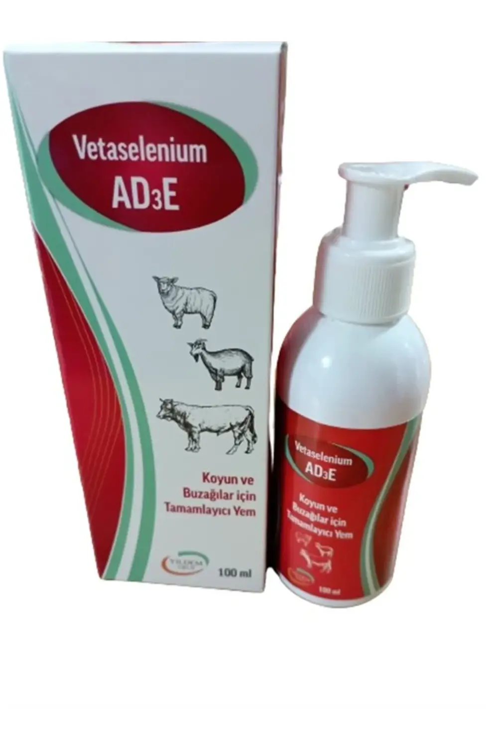 Büyükbaş Hayvanlar İçin AD3E Vitamini 100  ml " Besi hayvanlarını