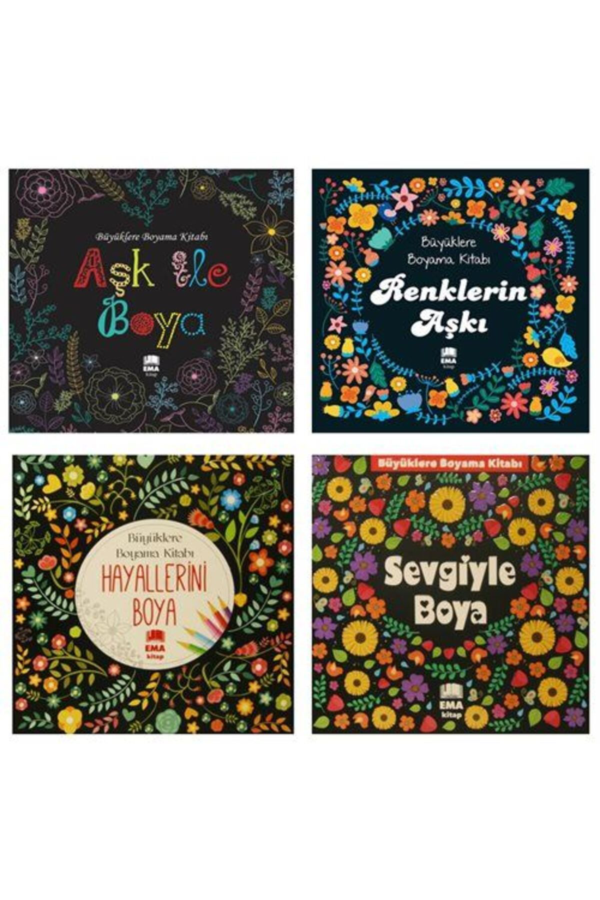 Büyüklere Boyama Seti Renklerin Ve Aşkın Hayallerde Buluşması 4 K