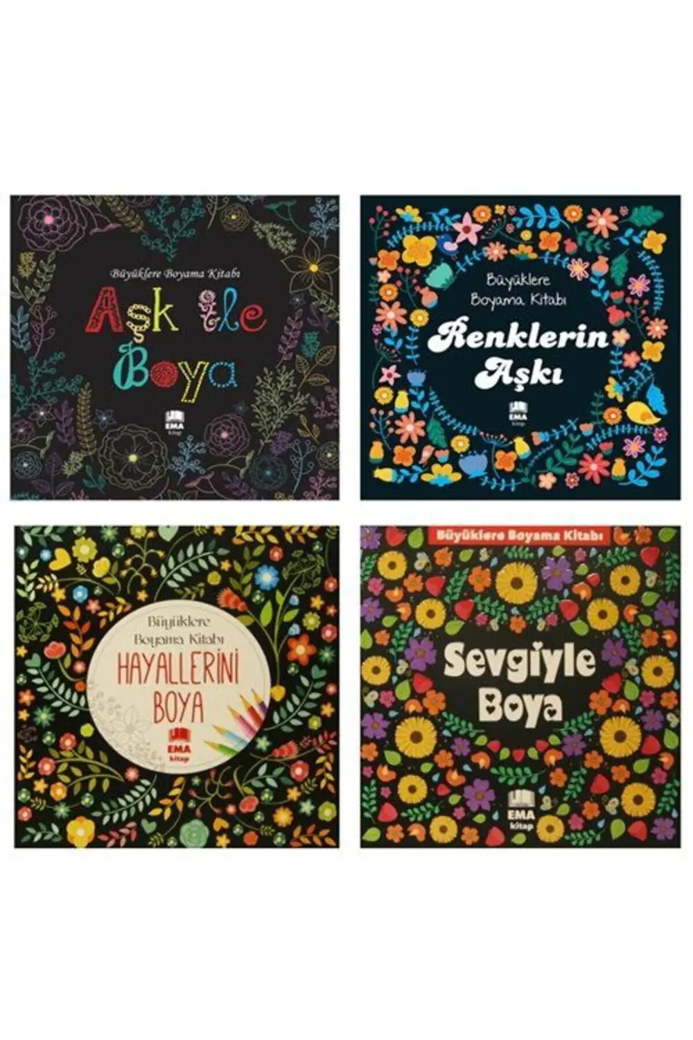 Büyüklere Boyama Seti Renklerin Ve Aşkın Hayallerde Buluşması 4 K