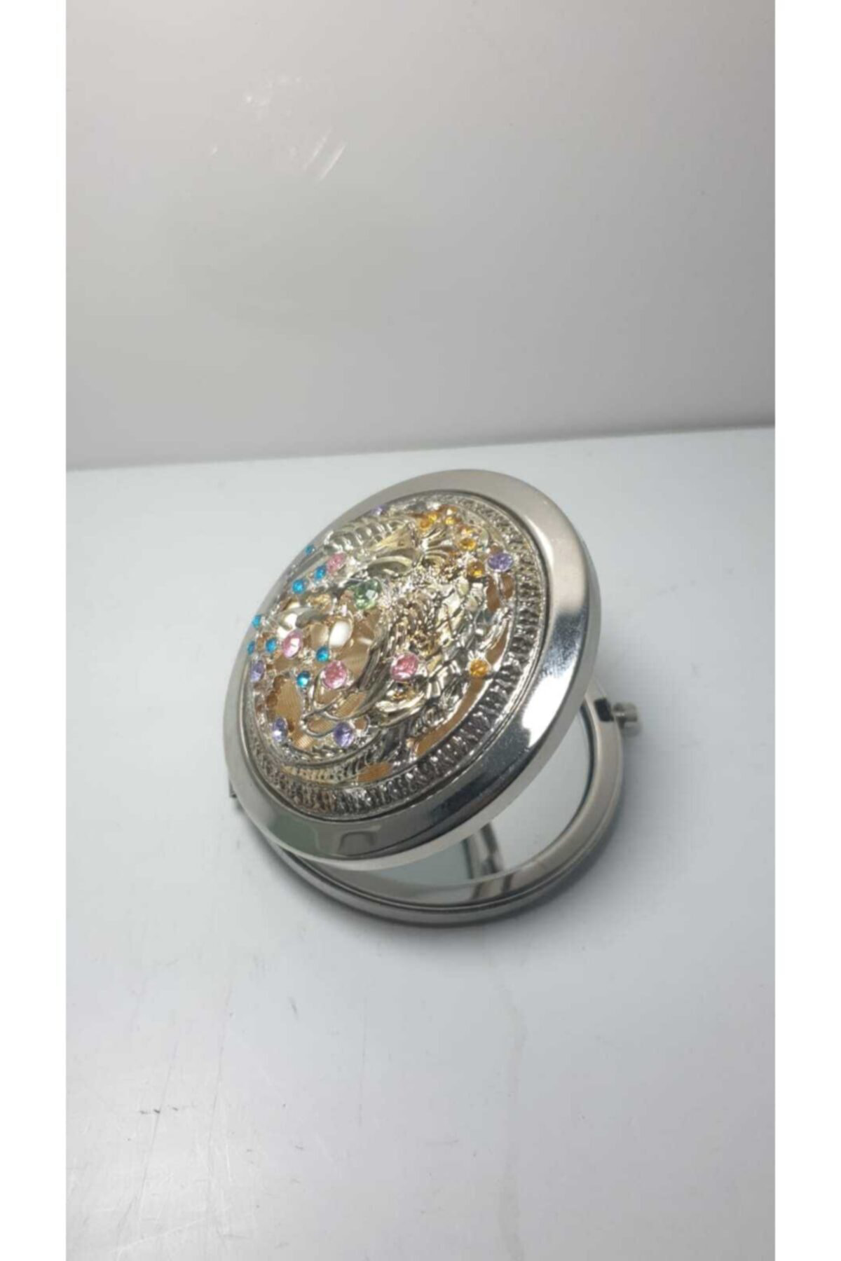 Elif Aksesuar Büyüteçli Savaroski Taşlı Makyaj Aynası