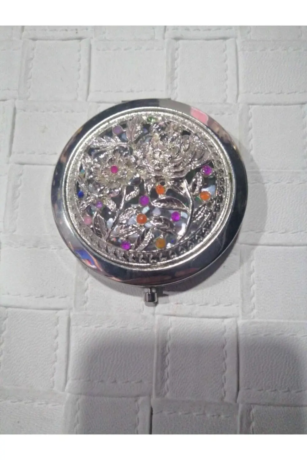 Büyüteçli Savaroski Taşlı Makyaj Aynası