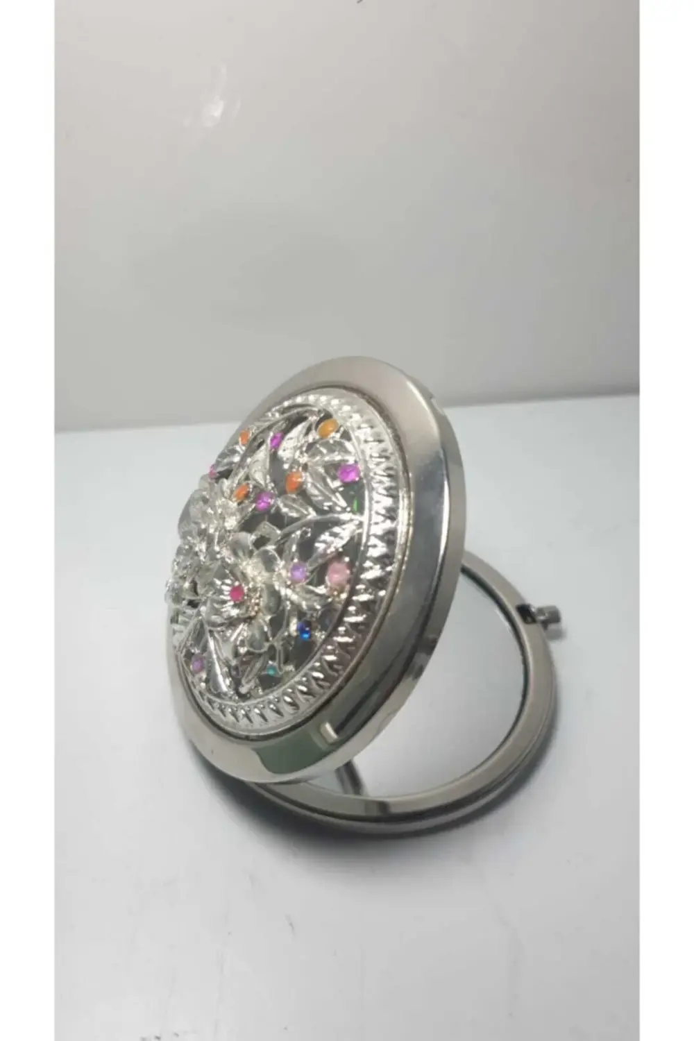 Büyüteçli Savaroski Taşlı Makyaj Aynası