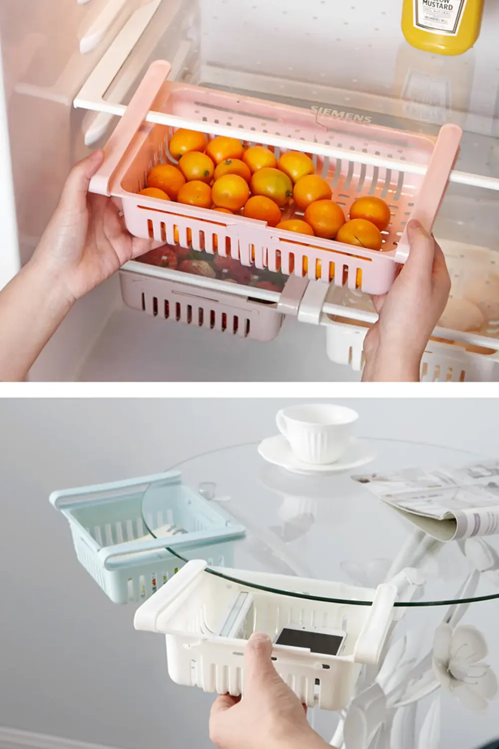 Buzdolabı Içi Geçmeli Düzenleyici Raf – Pratik Organizer, Açılır