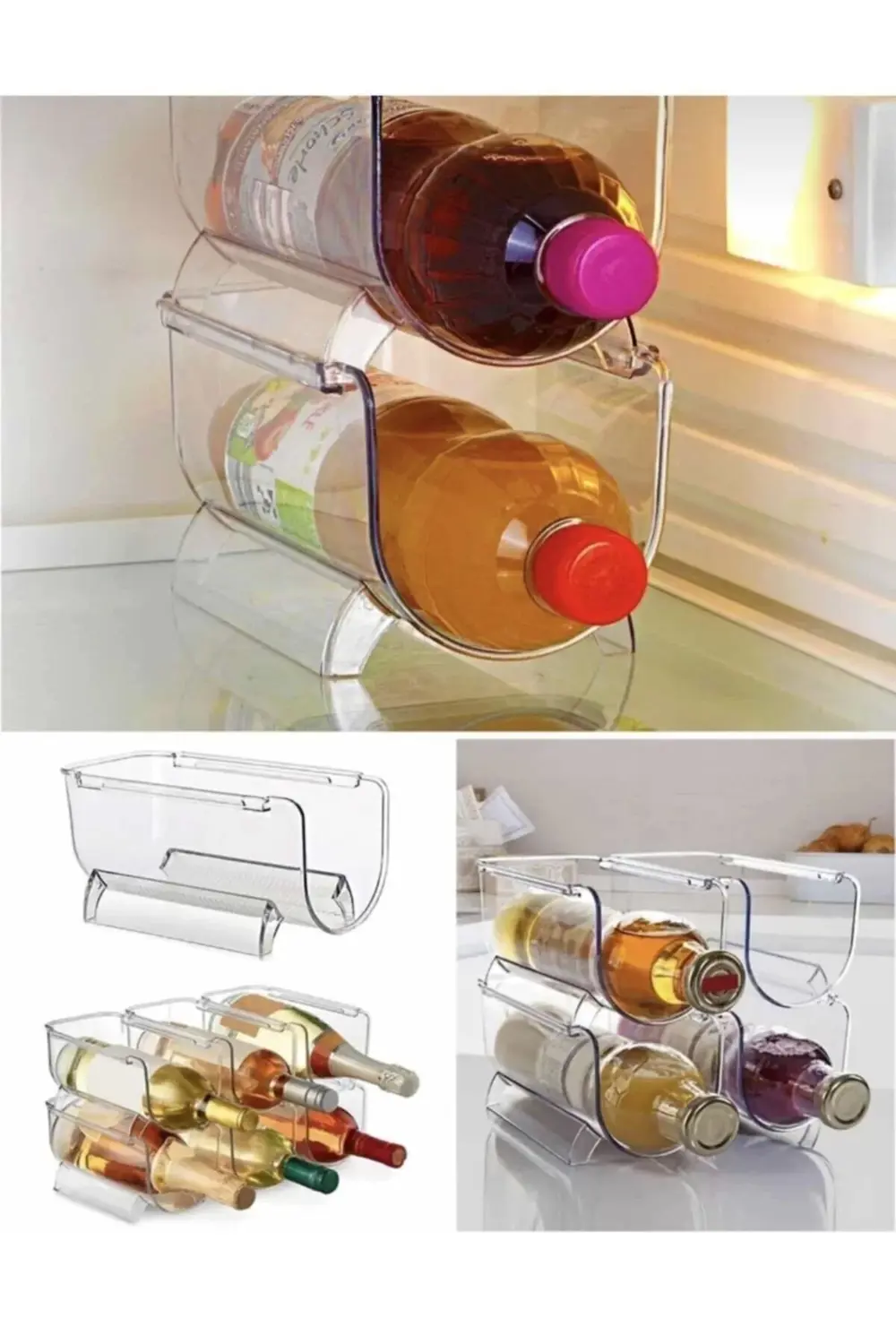 Buzdolabı Içi Meşrubat Şişe Rafı 4lü Set