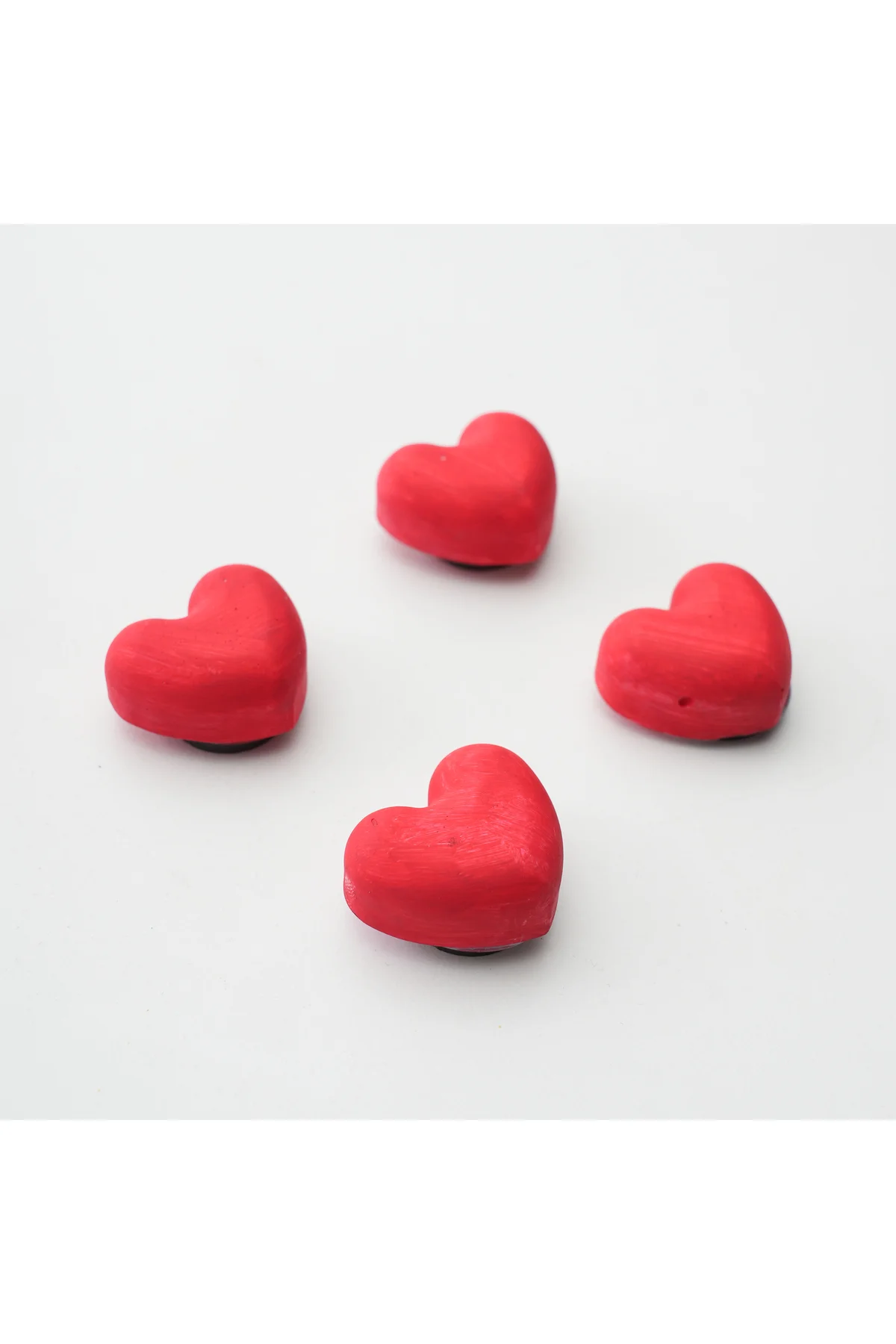 Buzdolabı Magnet, Buzdolabı Süsü - Kalp Set 1 - Kırmızı