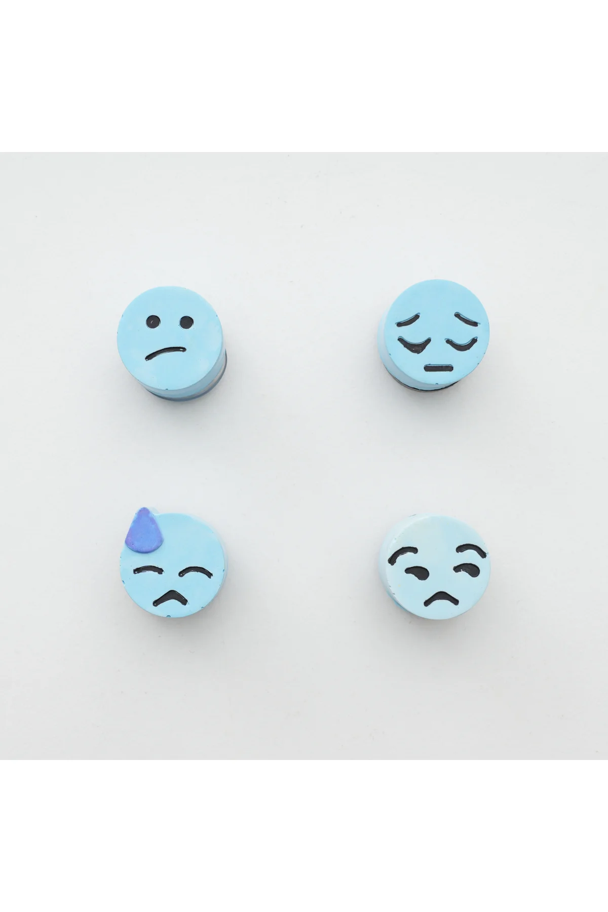 Buzdolabı Magnet, Buzdolabı Süsü - Emoji Set 6 - Sarı