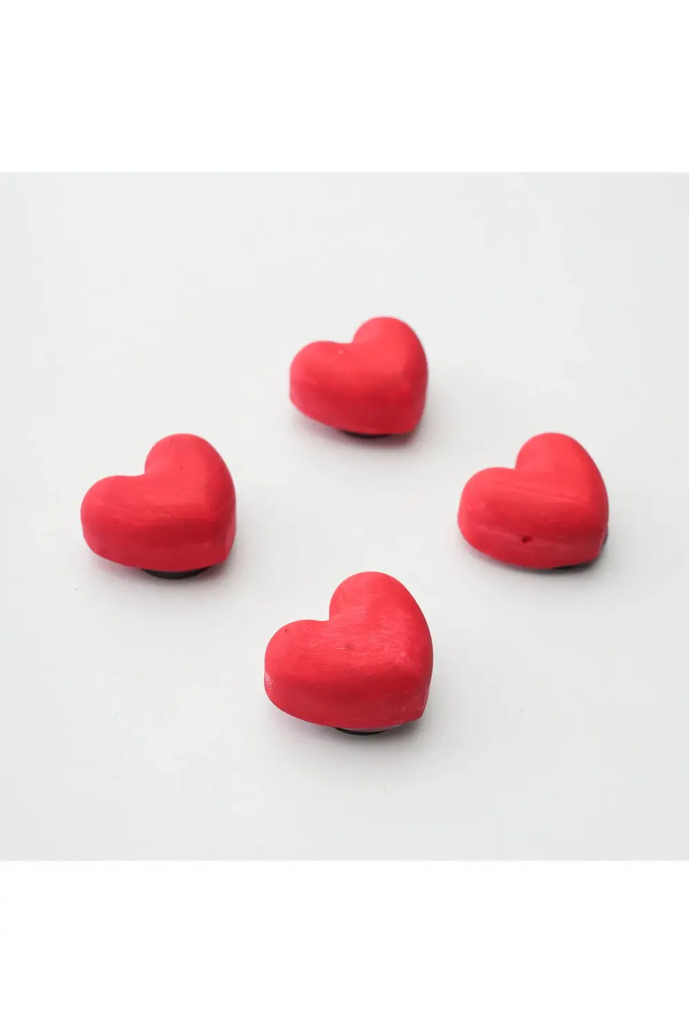 Buzdolabı Magnet, Buzdolabı Süsü - Kalp Set 1 - Kırmızı