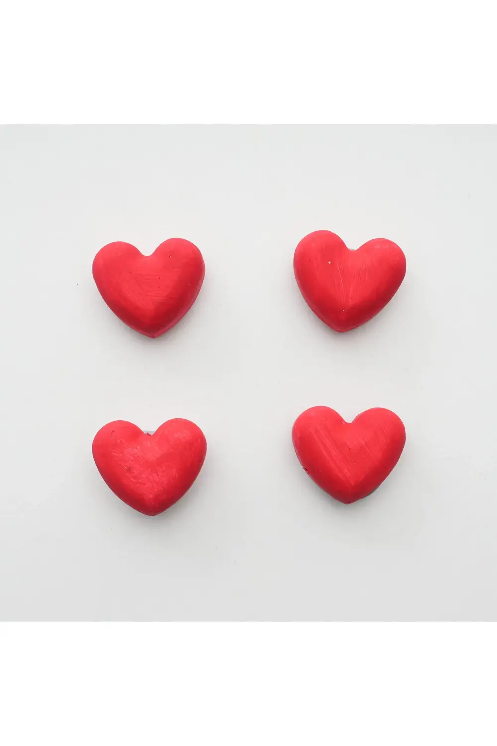 Buzdolabı Magnet, Buzdolabı Süsü - Kalp Set 1 - Kırmızı