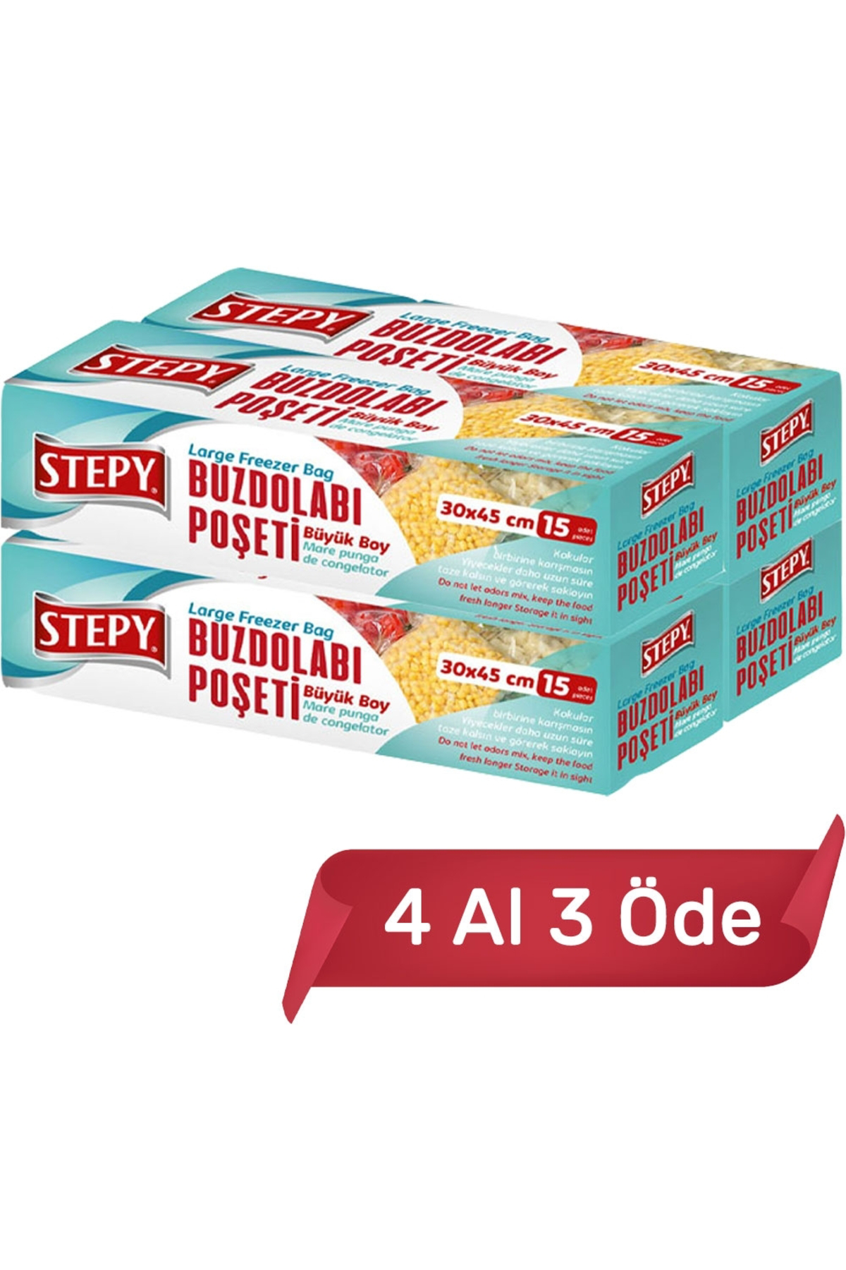 Buzdolabı Poşeti Büyük Boy x 4 Adet