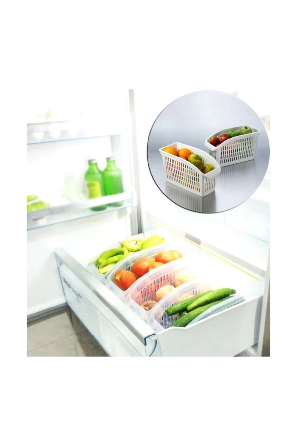 Buzdolabı Sepeti Dolap Içi Düzenleyici Sepet Organizer 5 Adet