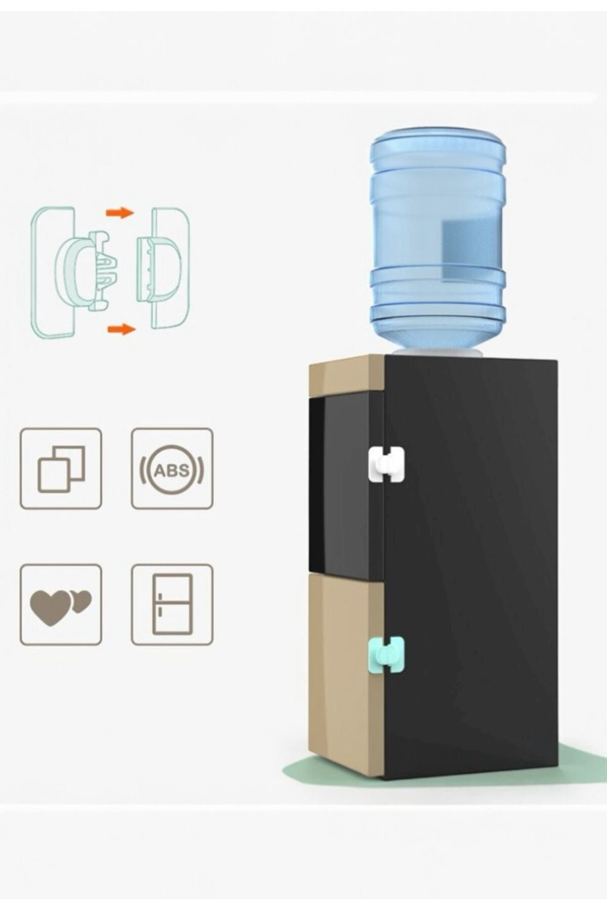 Buzdolabı ve Dolap Çocuk Kilidi – Geçmeli & Yapışkanlı Güvenlik K