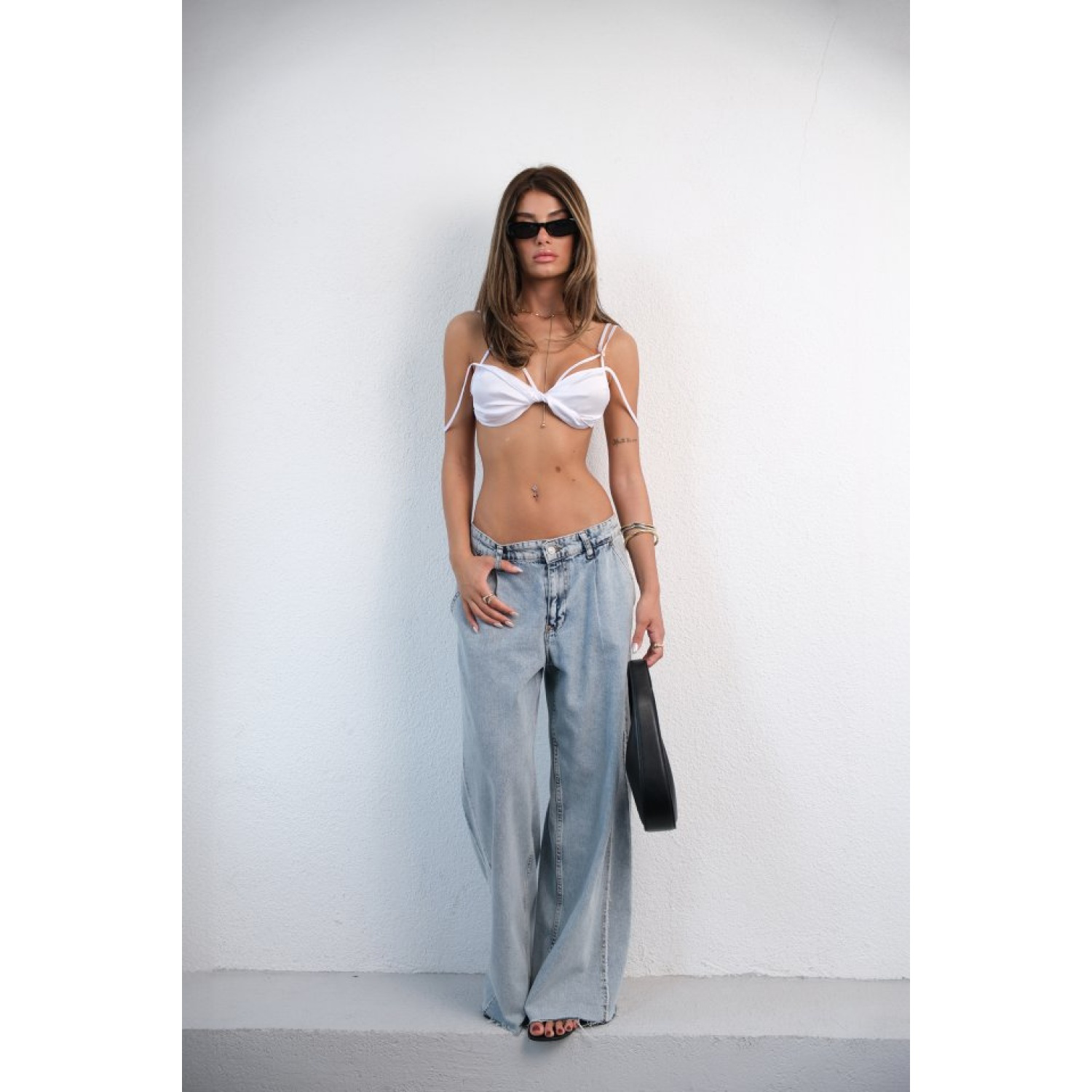 Büzgü Detay Çift Askılı Büstiyer