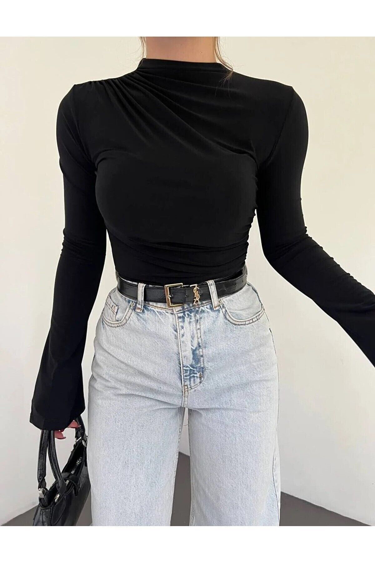 Creis Büzgülü  İspanyol Kol Bluz