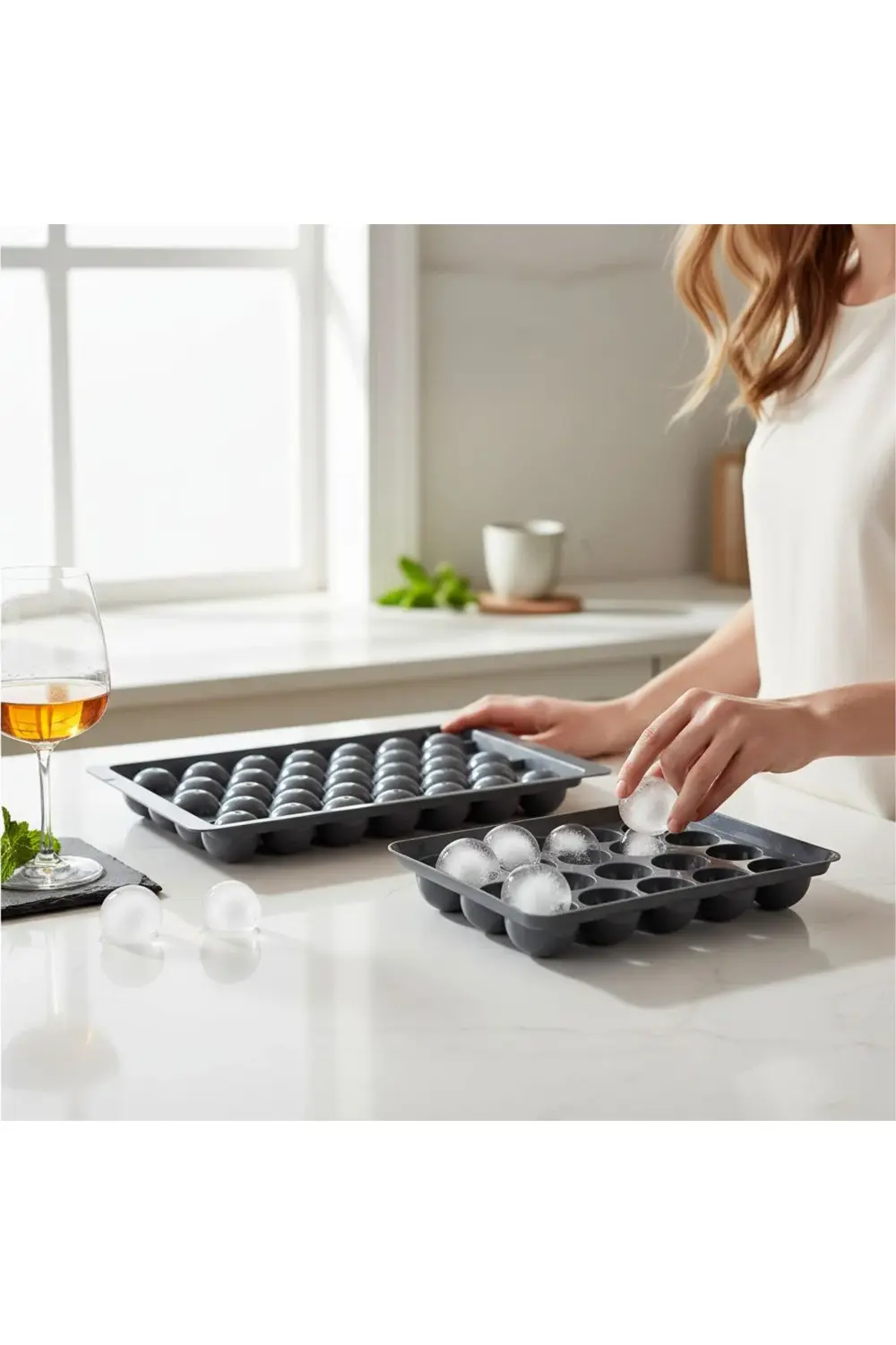 BUZLUK 33 LÜ KÜRE ( BONCUK ŞEKİLLİ) ANTRASİT KOYU GRİ