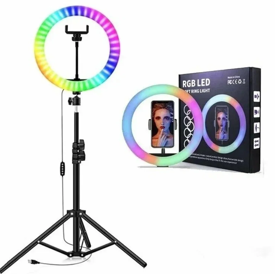 BX AKSESUAR MJ26 10 İNÇ RGB SELFİE IŞIĞI + 2.1 METRE TRİPOD SI03