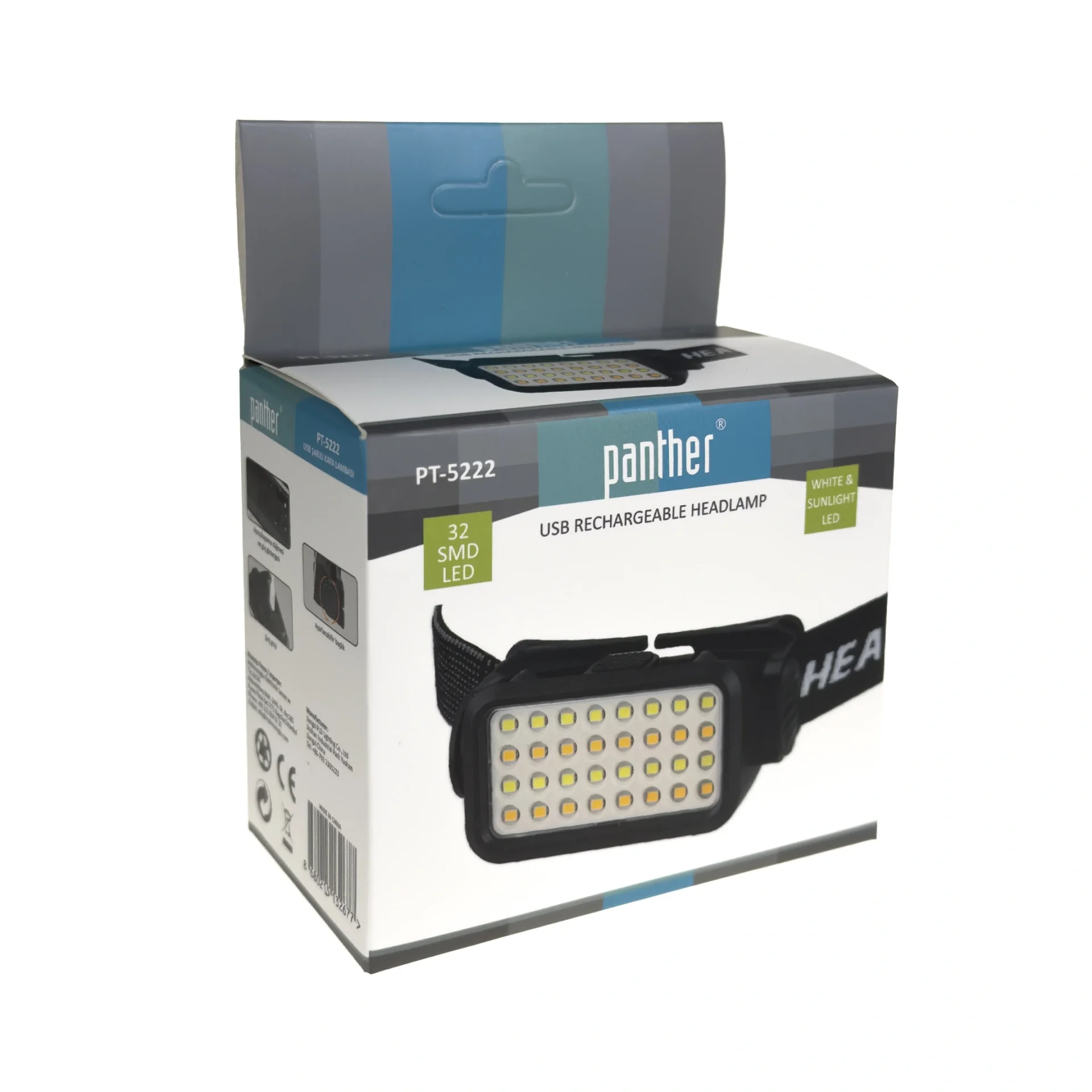 BX PT-5222 USB ŞARJLI KAFA LAMBASI