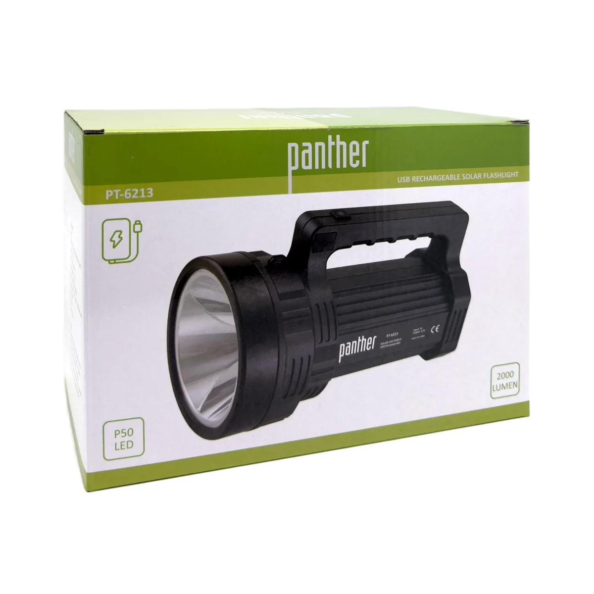 BX PT-6213 USB ŞARJLI SOLAR EL FENERİ