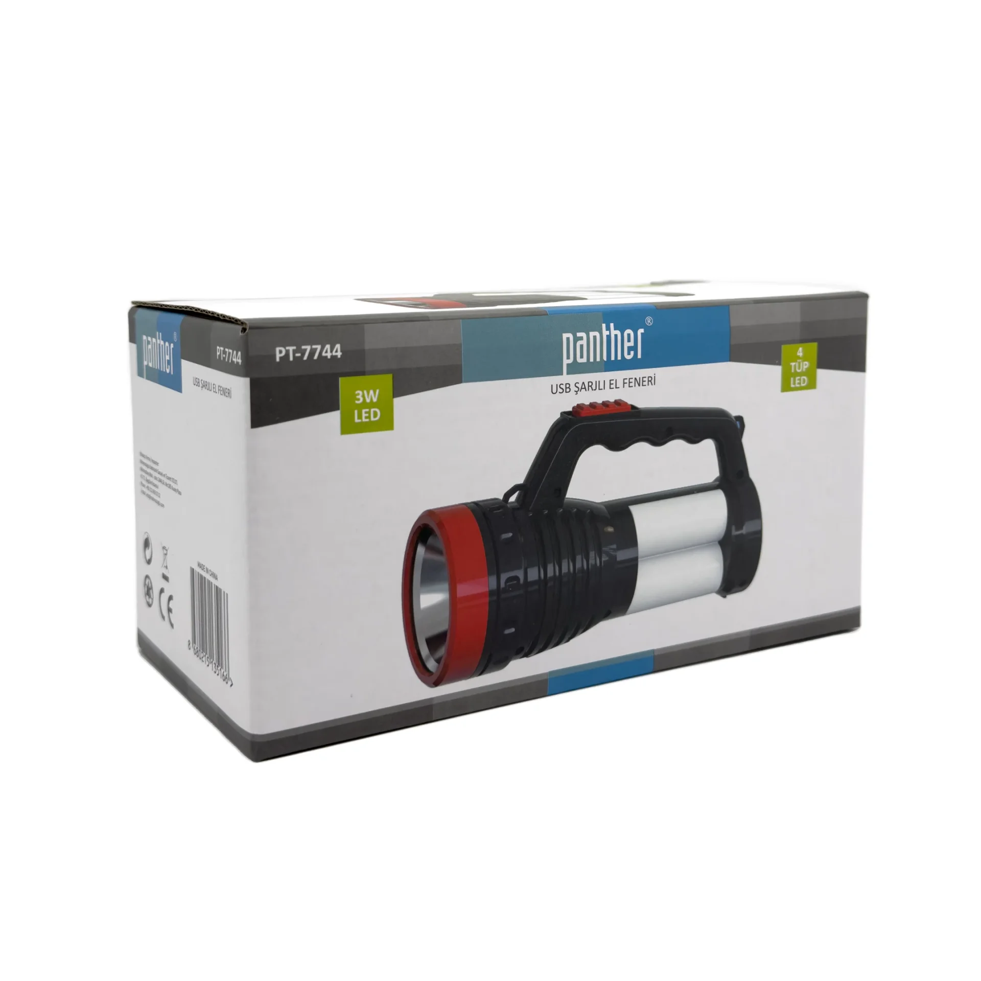 BX PT-7744 USB ŞARJLI EL FENERİ