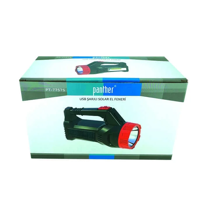 BX PT-7757S USB ŞARJLI SOLAR EL FENERİ