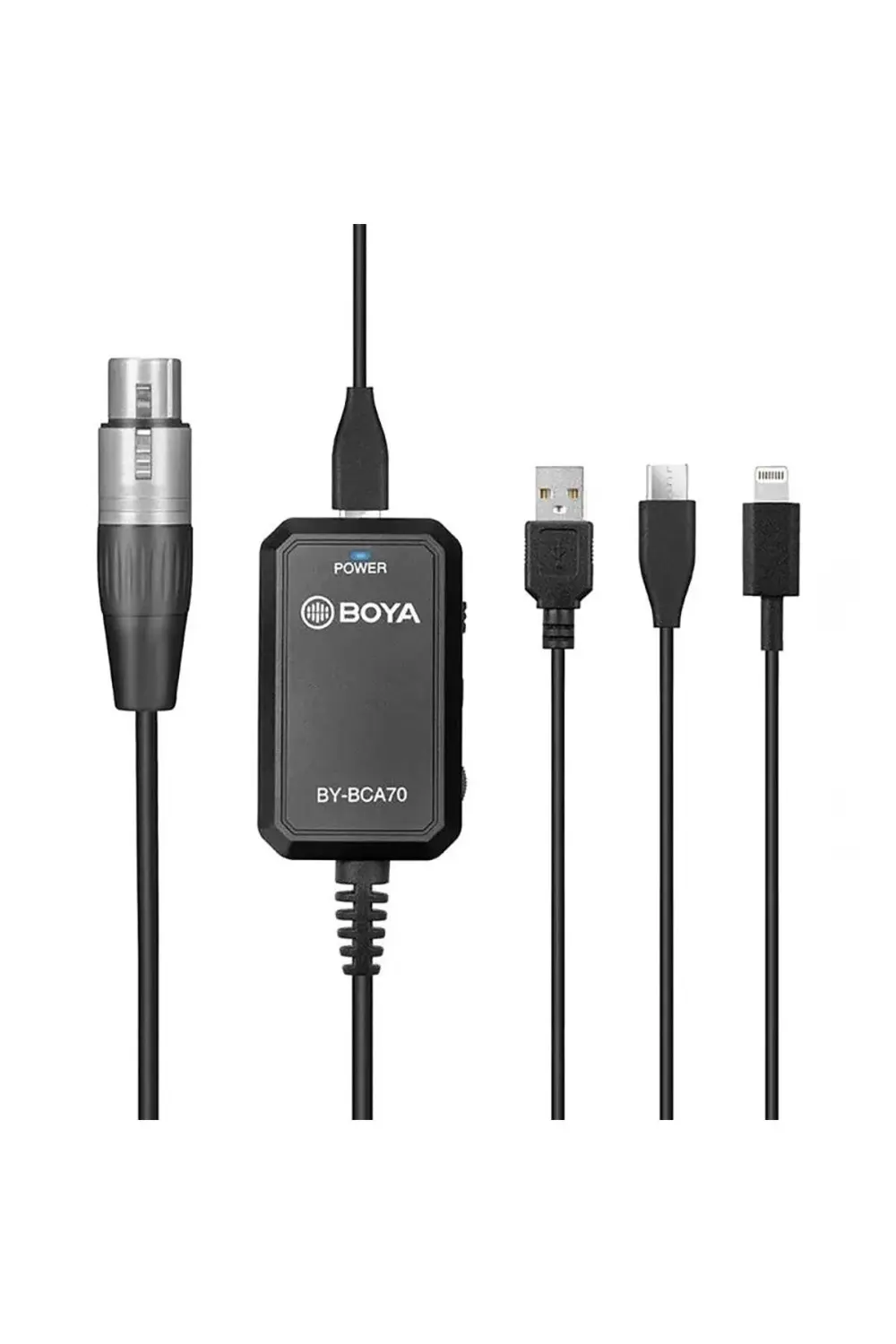 BY-BCA70 48V Phantom Mobil XLR Mikrofon Kablo