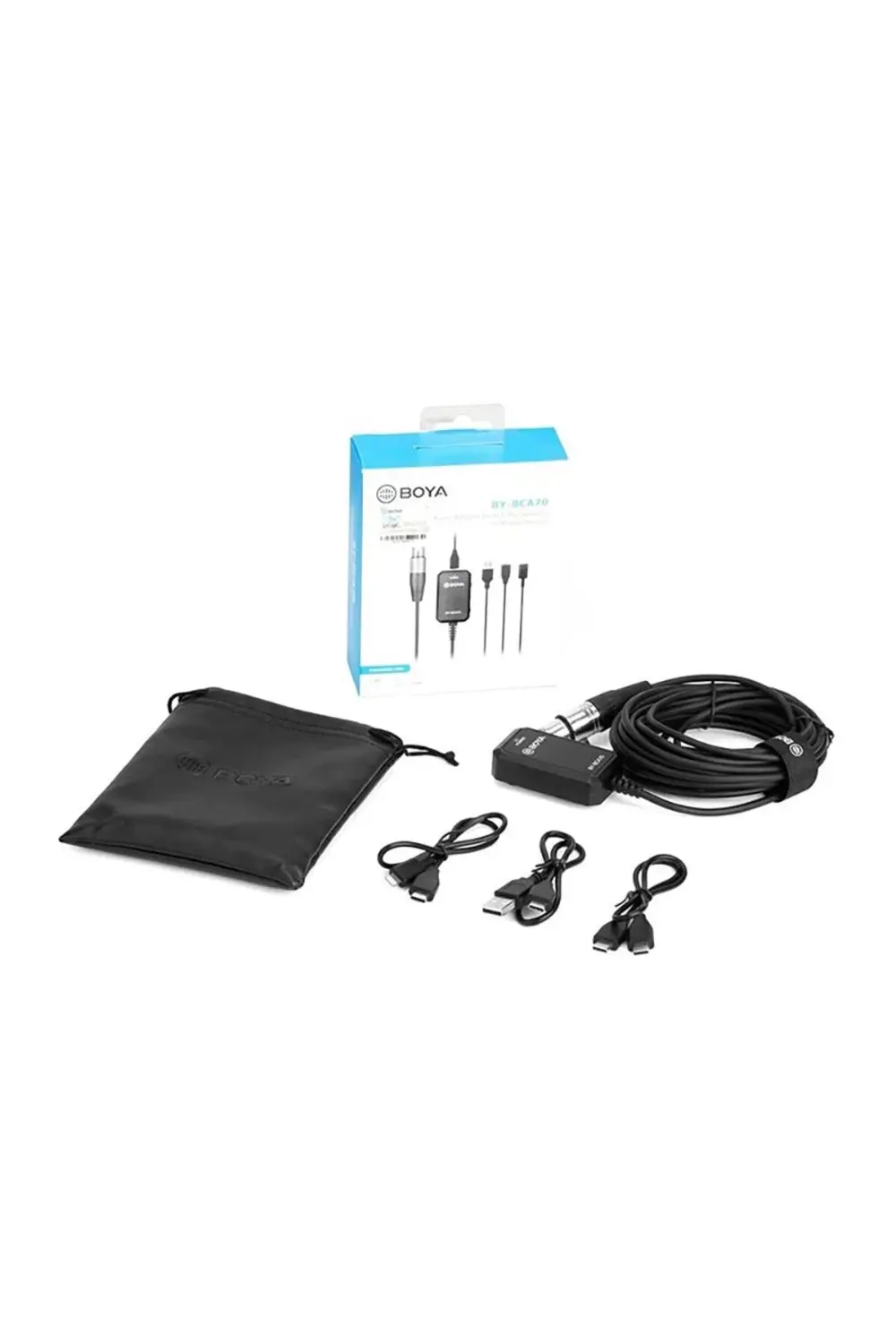 BY-BCA70 48V Phantom Mobil XLR Mikrofon Kablo