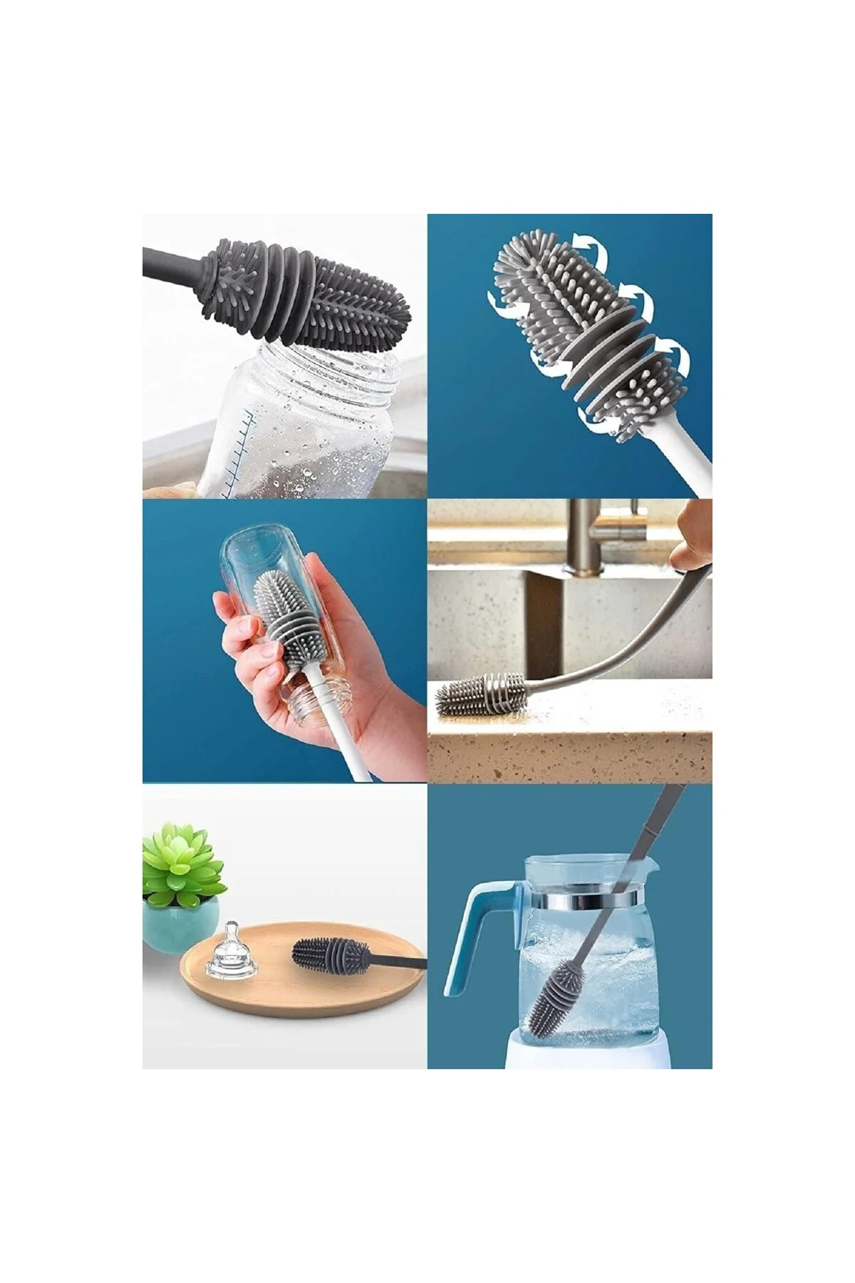 by Biberon Emzik Temizleyici Tpr Silikon Fırça Kavanoz Termos Sul