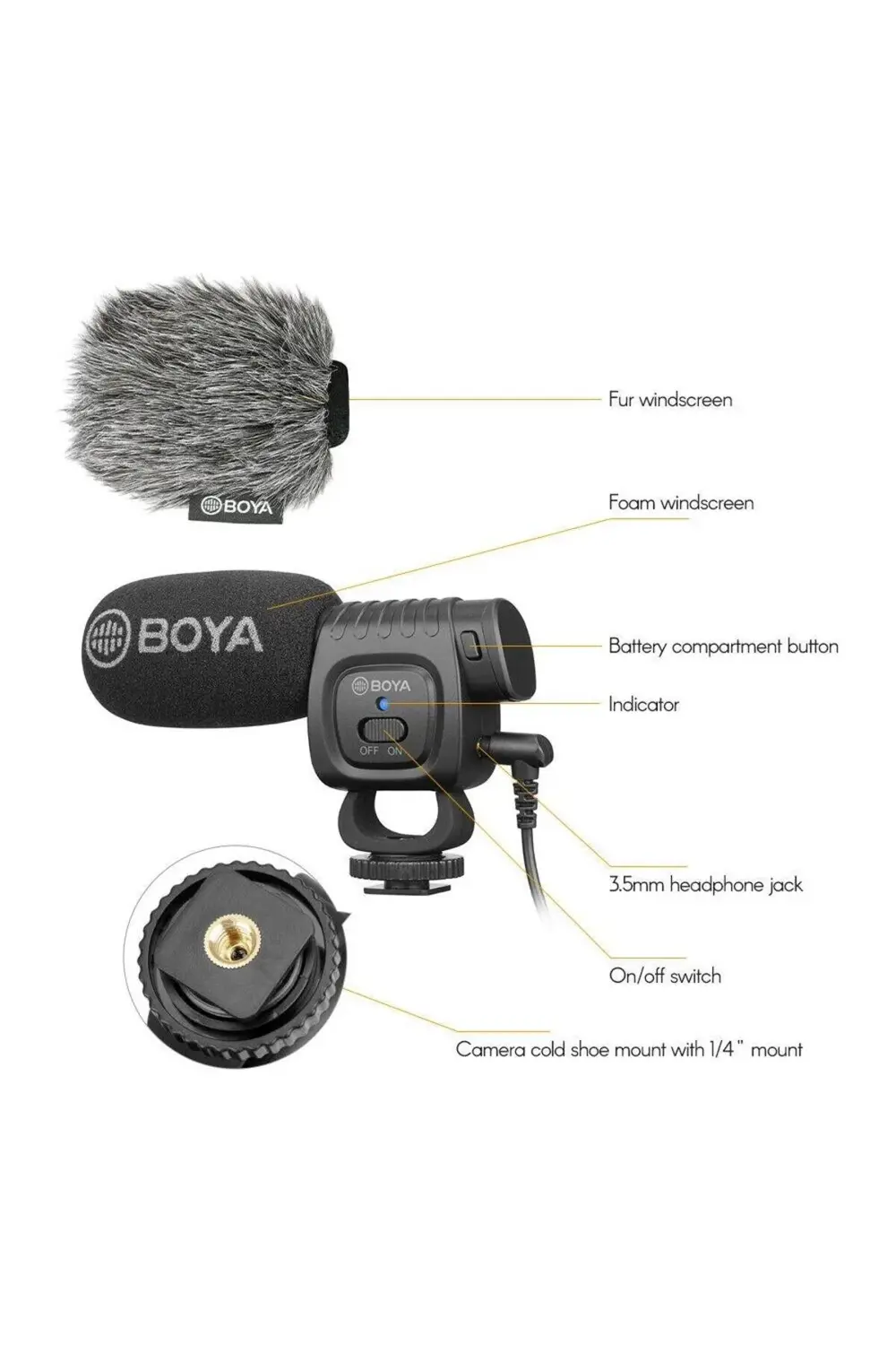 BY-BM3011 Kompakt Shotgun Mikrofon