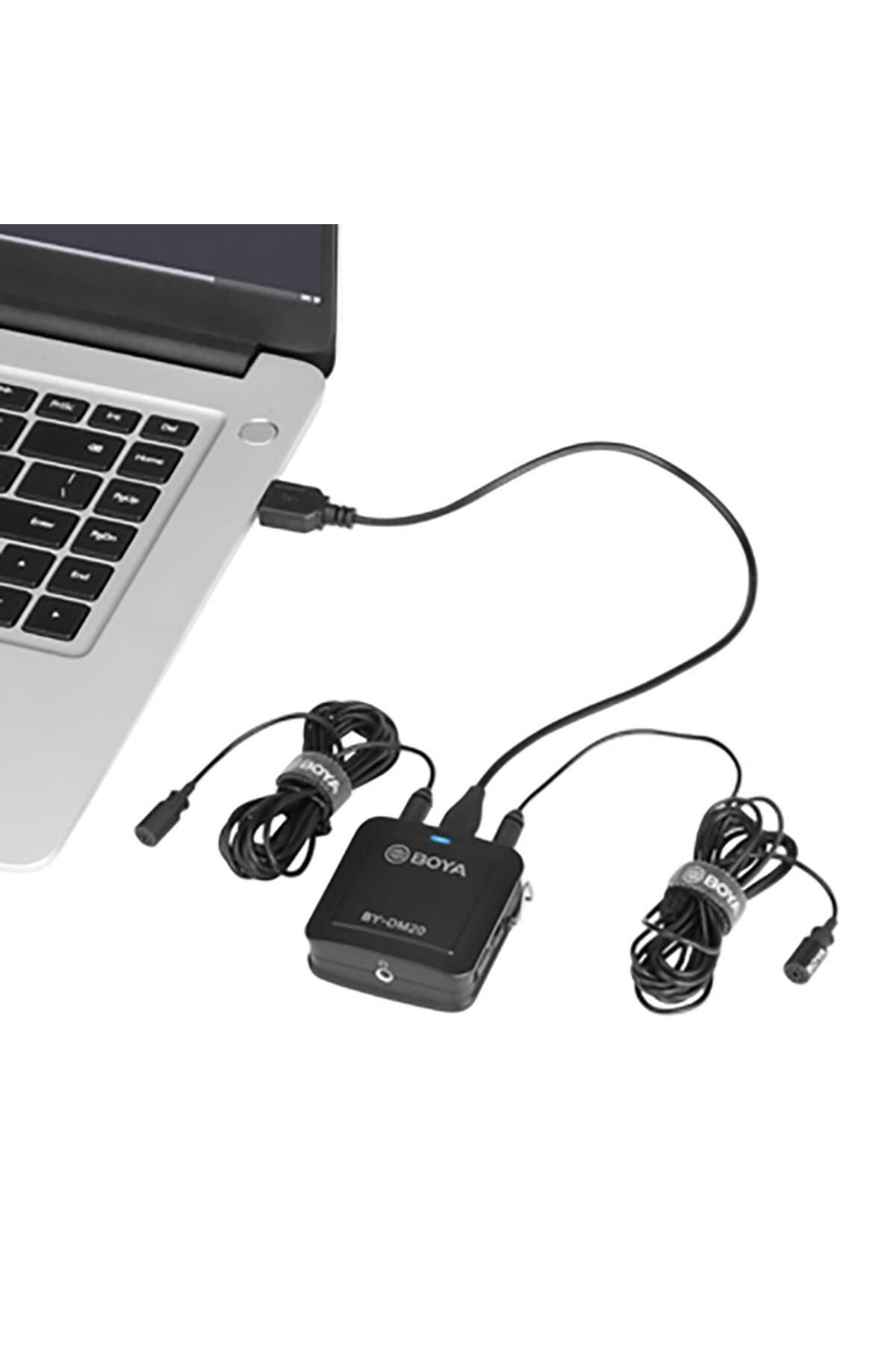 By-dm20 Pc Telefon Ikili Yaka Mikrofonu Kit