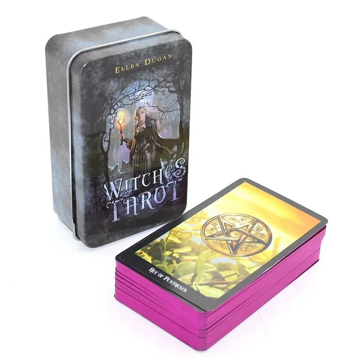 By Ellen Dugan Cadılar Tarot Kartı – Metal Kutulu 78 Kartlık Tarot Seti