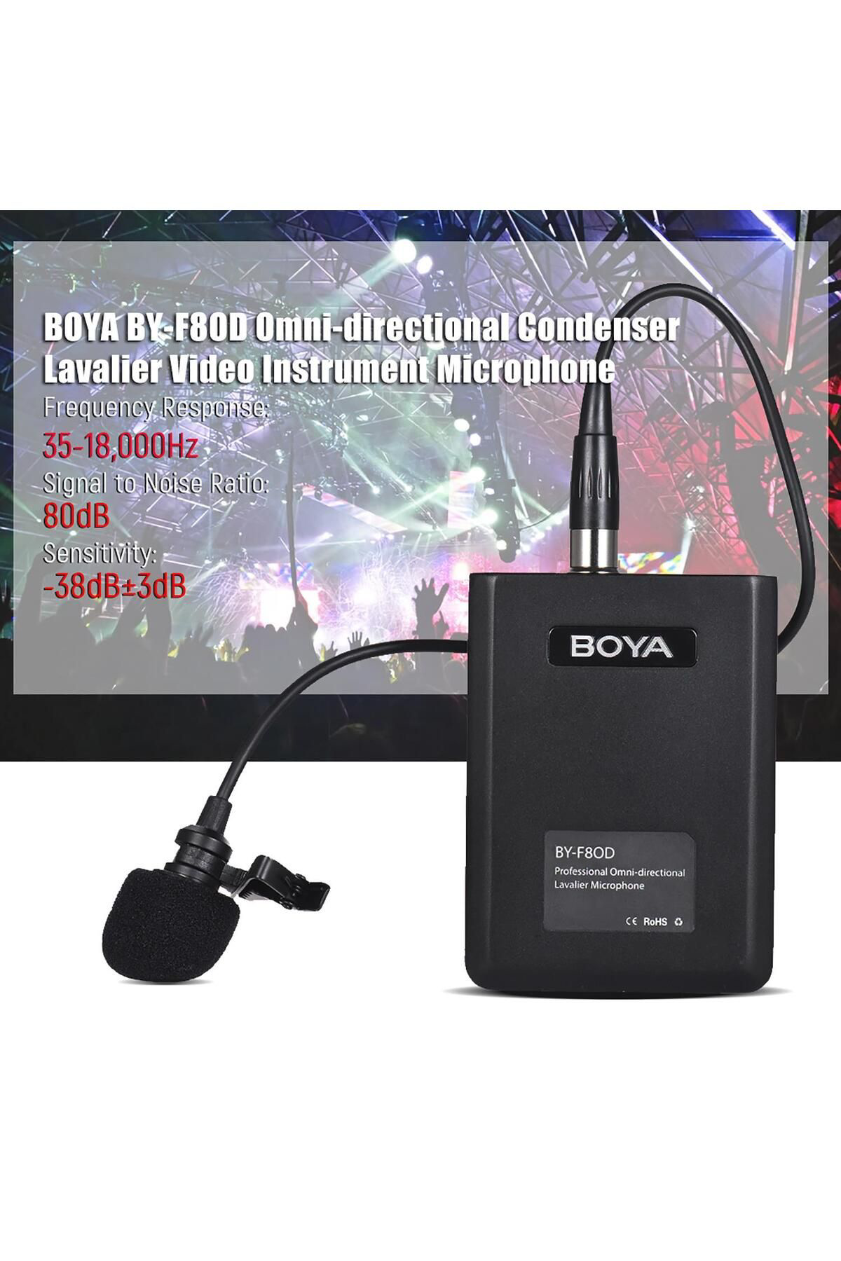 By-f8od Çok Yönlü Akustik Vokal Yaka Mikrofon