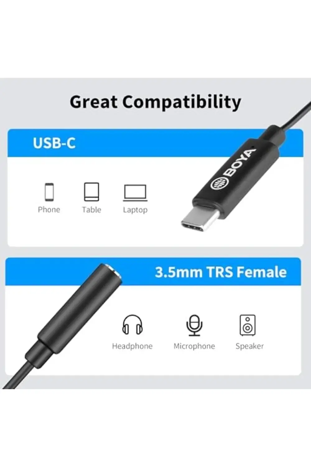 BY-K4 Type-c 3.5mm Ses Çevirici 1169806