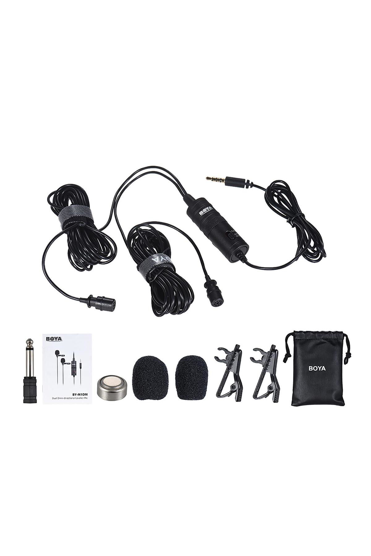 BY-M1DM Çok Yönlü İkili Yaka Mikrofonu