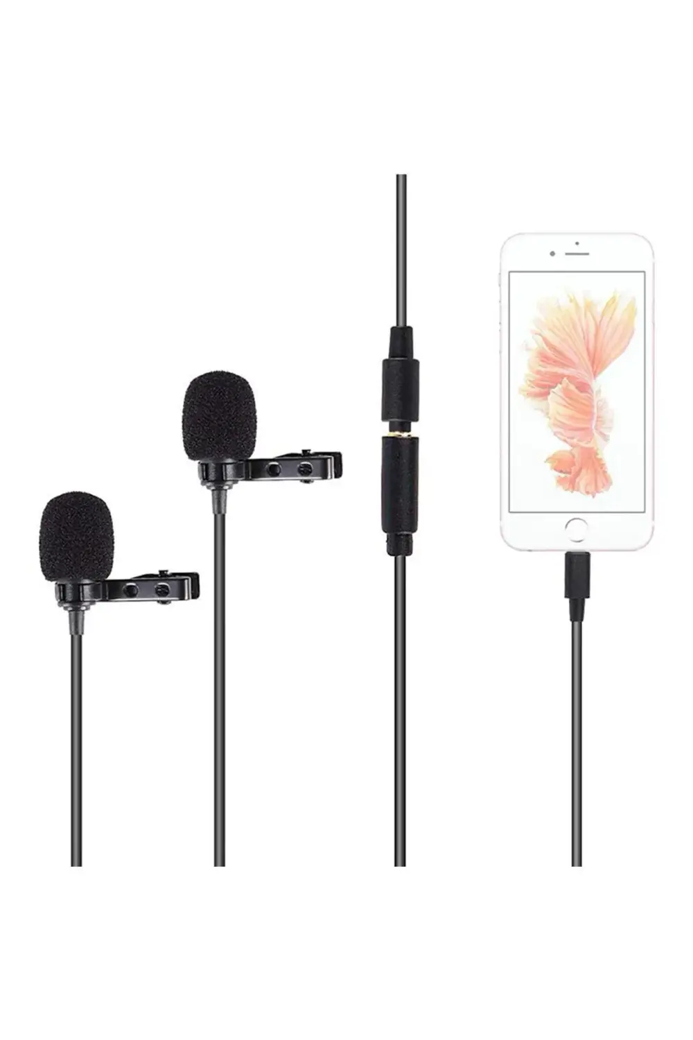 BY-M2D Lisanslı Iphone İkili Yaka Mikrofonu