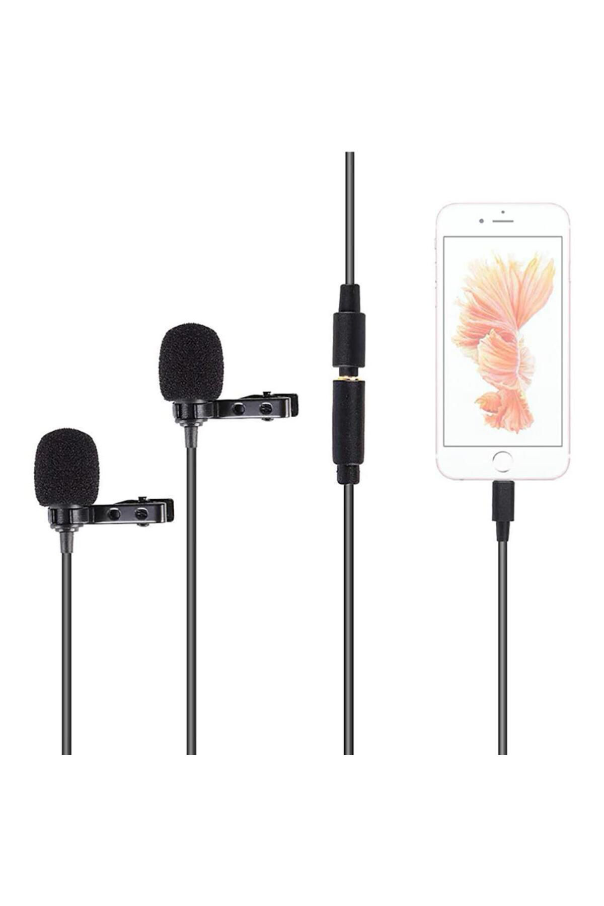 By-m2d Lisanslı Iphone Ikili Yaka Mikrofonu