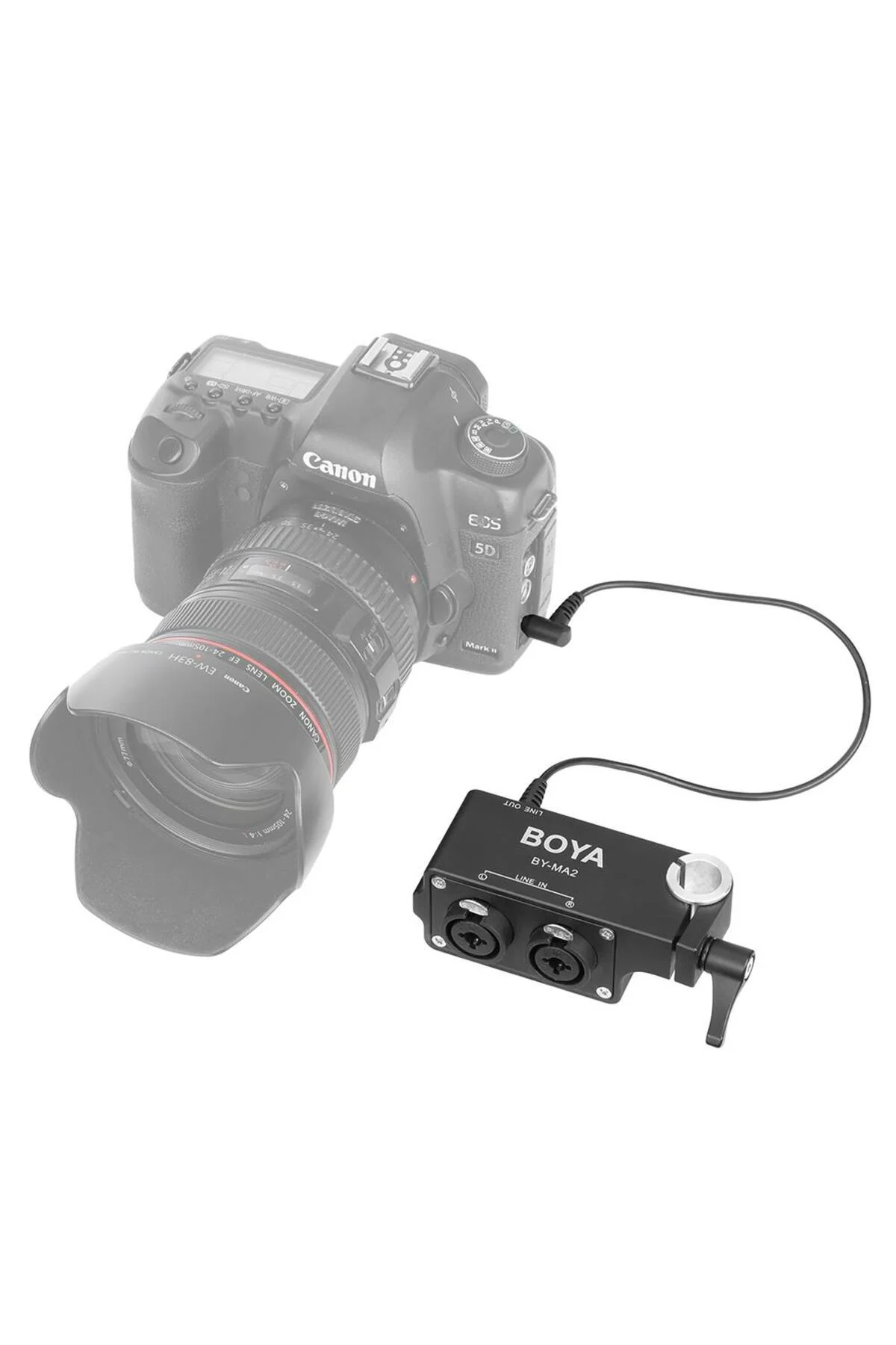 BY-MA2 Çift Kanallı XLR Mikrofon Ses Mikseri