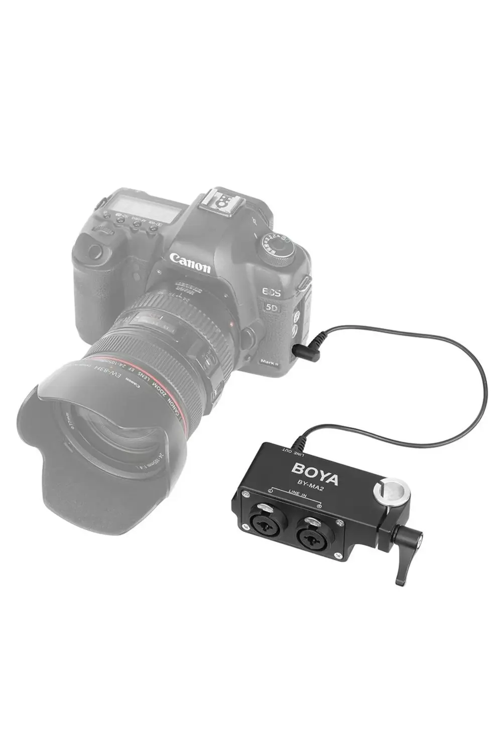 BY-MA2 Çift Kanallı XLR Mikrofon Ses Mikseri