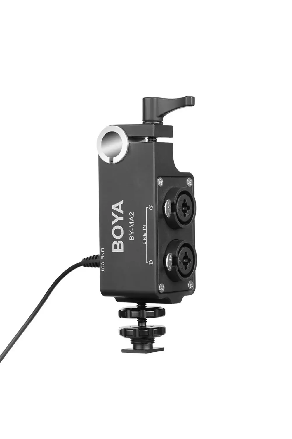 BY-MA2 Çift Kanallı XLR Mikrofon Ses Mikseri