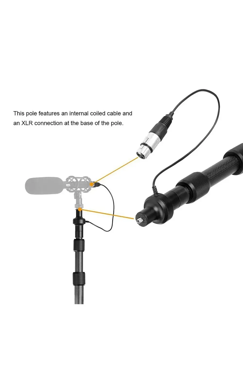 BY-PB25 Karbon Fiber Mikrofon Sopa Boom Pole