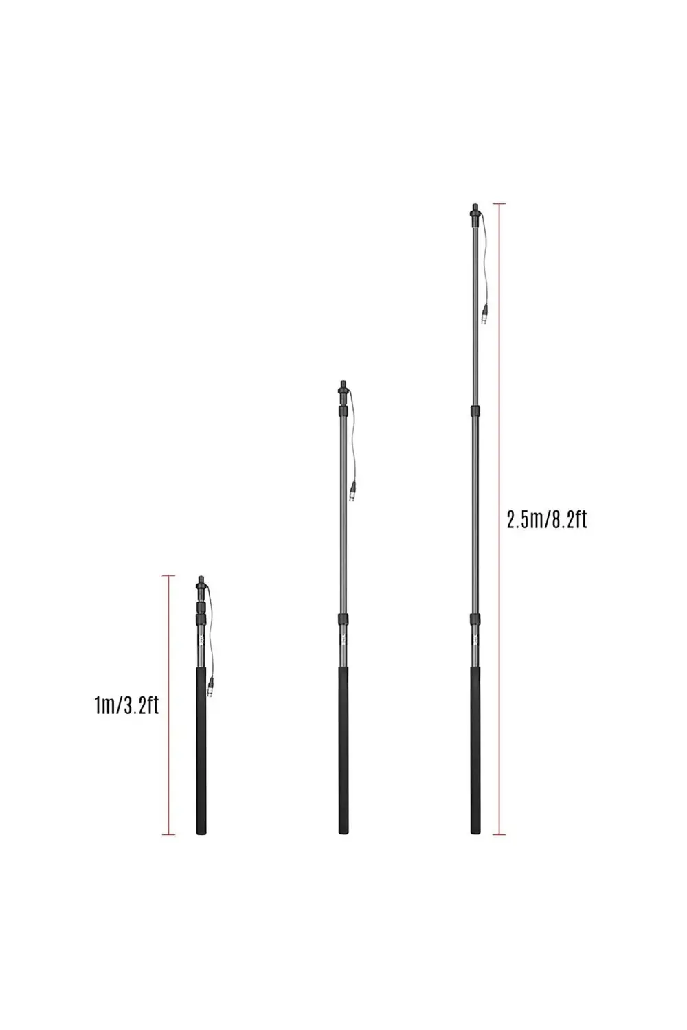BY-PB25 Karbon Fiber Mikrofon Sopa Boom Pole