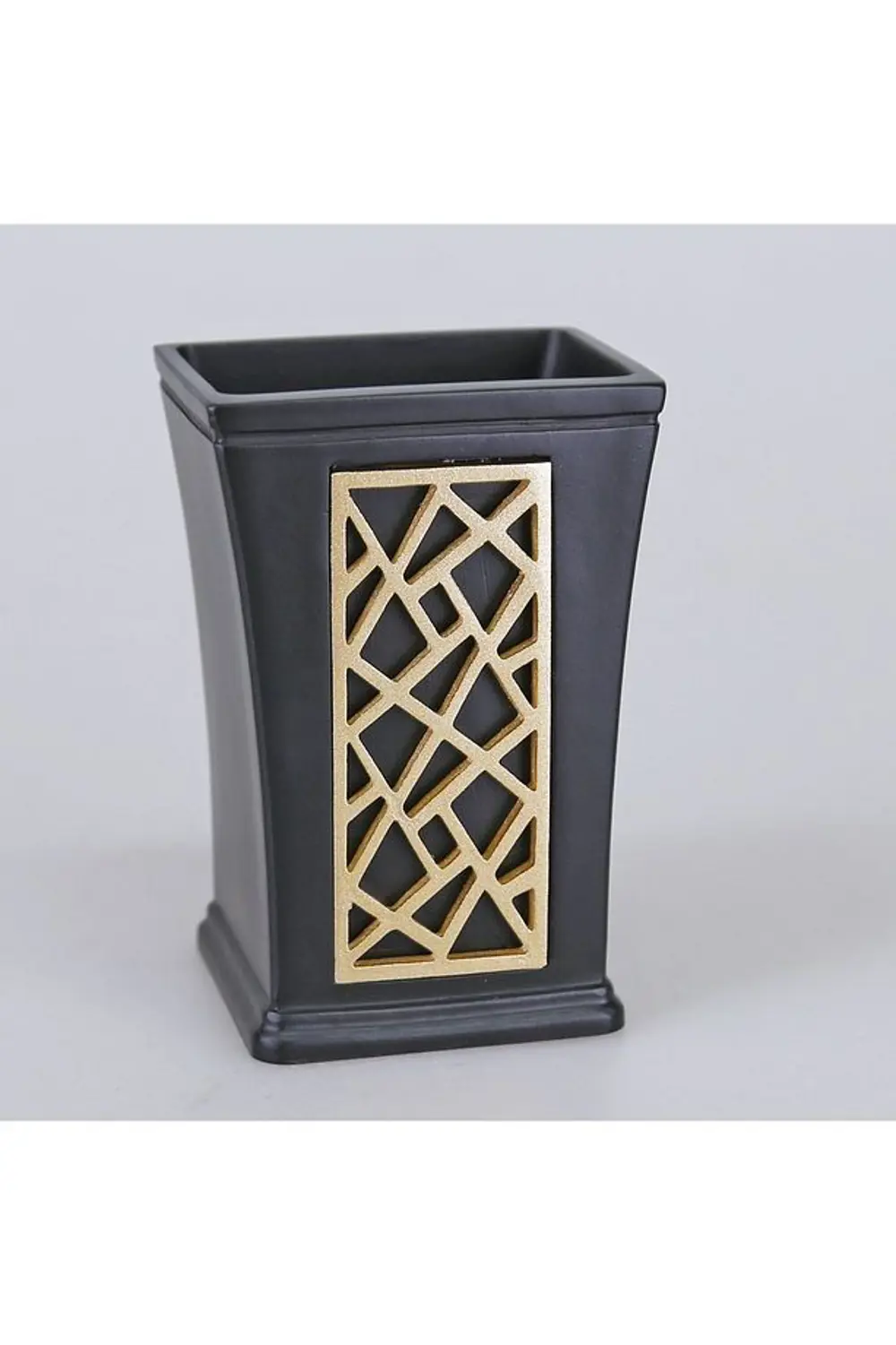 By Selim Mirage Siyah Altın 5 Parça Polyester Banyo Seti