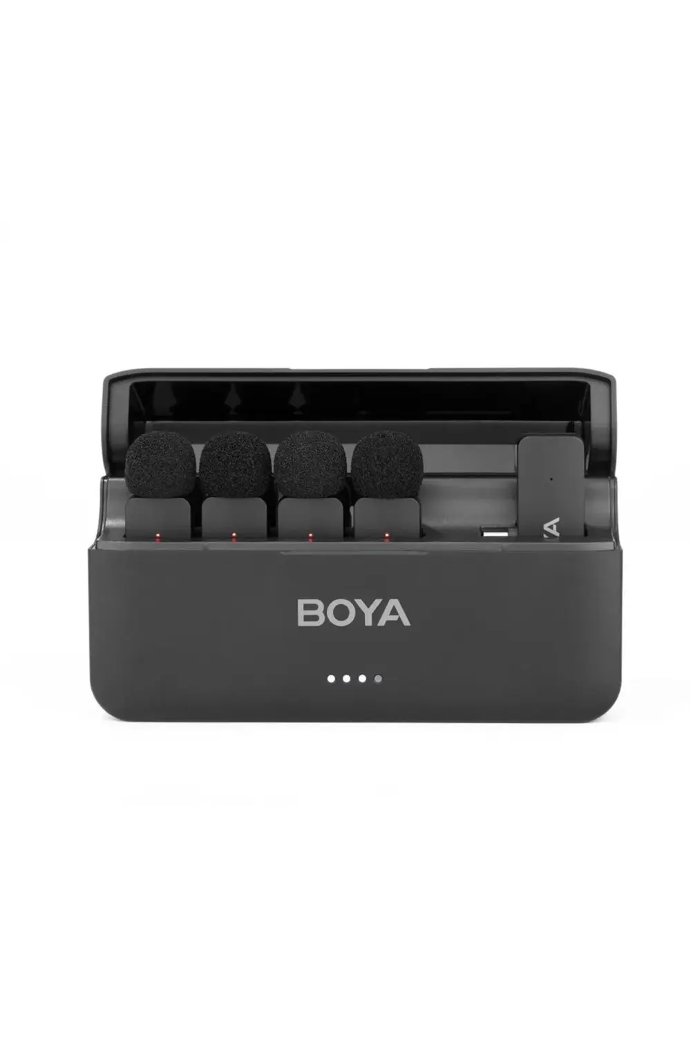 BY-V4 4 Kişilik Şarj Kutulu Kablosuz Mikrofon Seti - 3.5mm TRS