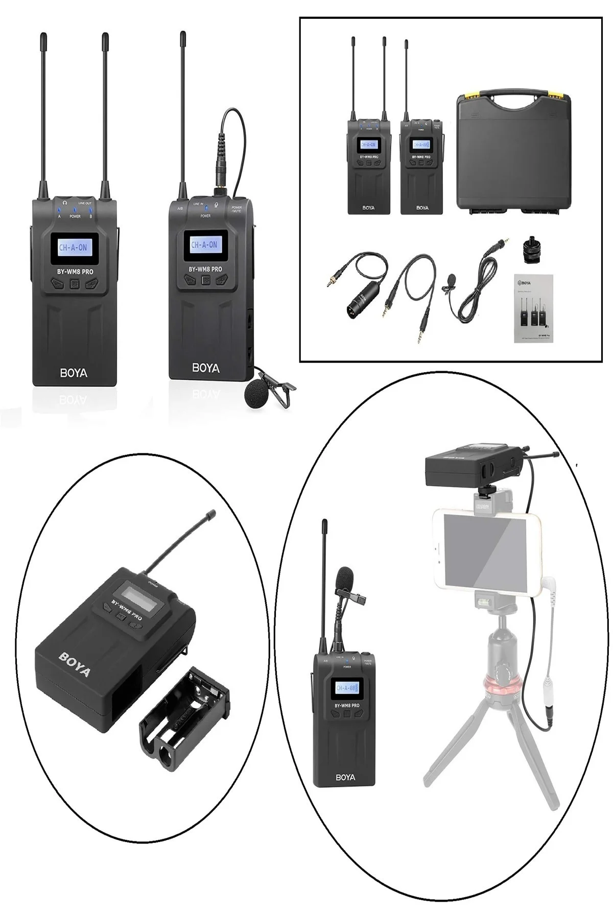 By-wm8 Pro K1 Kablosuz Yaka Mikrofonu Seti