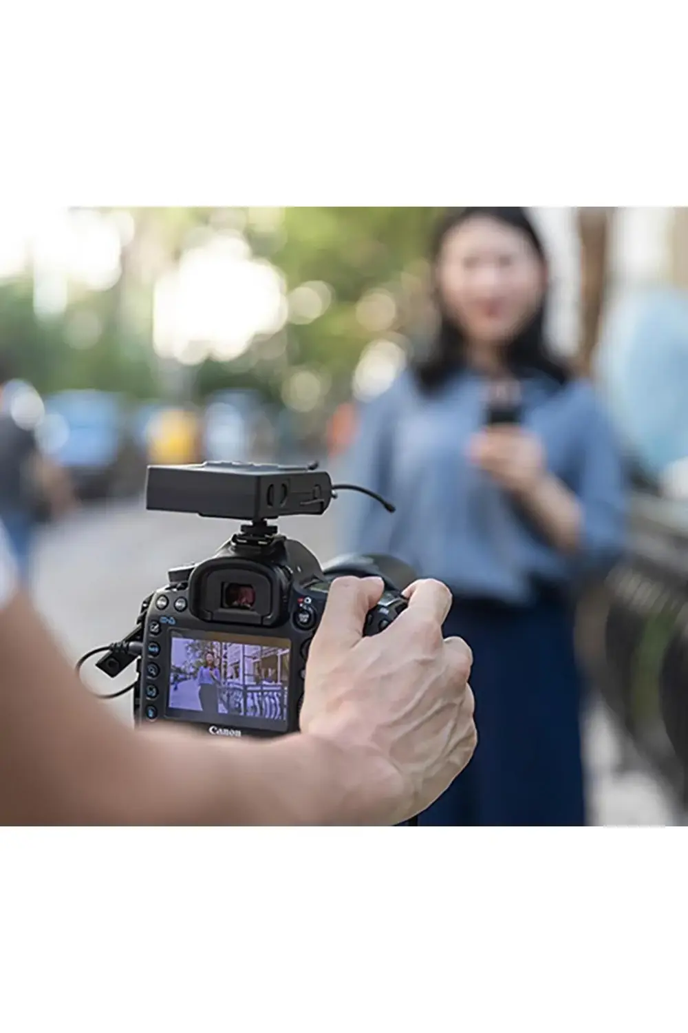 BY-WM8 Pro-K4 Çift Kanallı Kablosuz Yaka ve El Mikrofon Seti