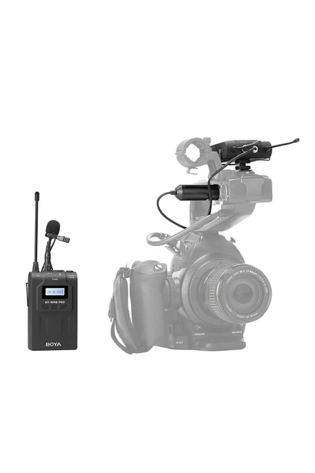By-wm8 Pro Kit-1 Canlı Yayın Için Profesyonel Kablosuz Yaka Mikro