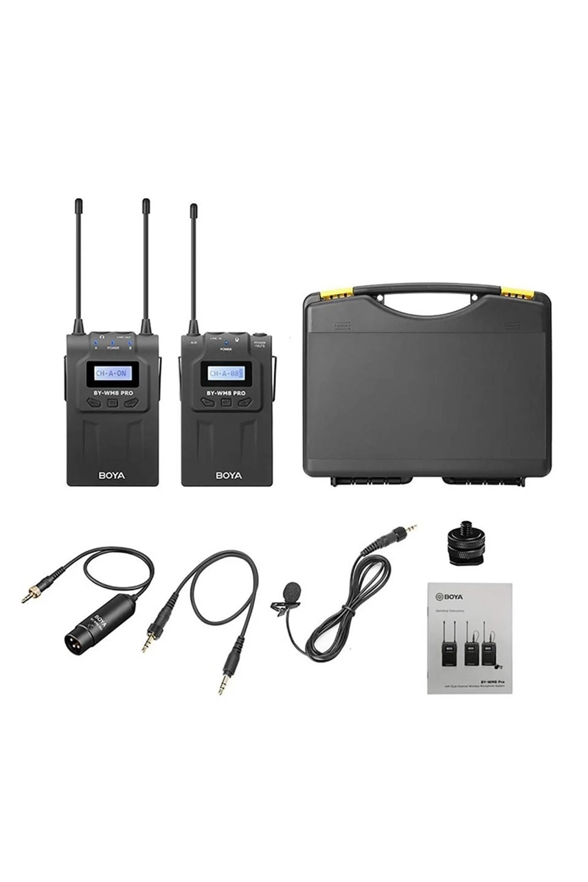 By-wm8 Pro Kit-1 Canlı Yayın Için Profesyonel Kablosuz Yaka Mikro