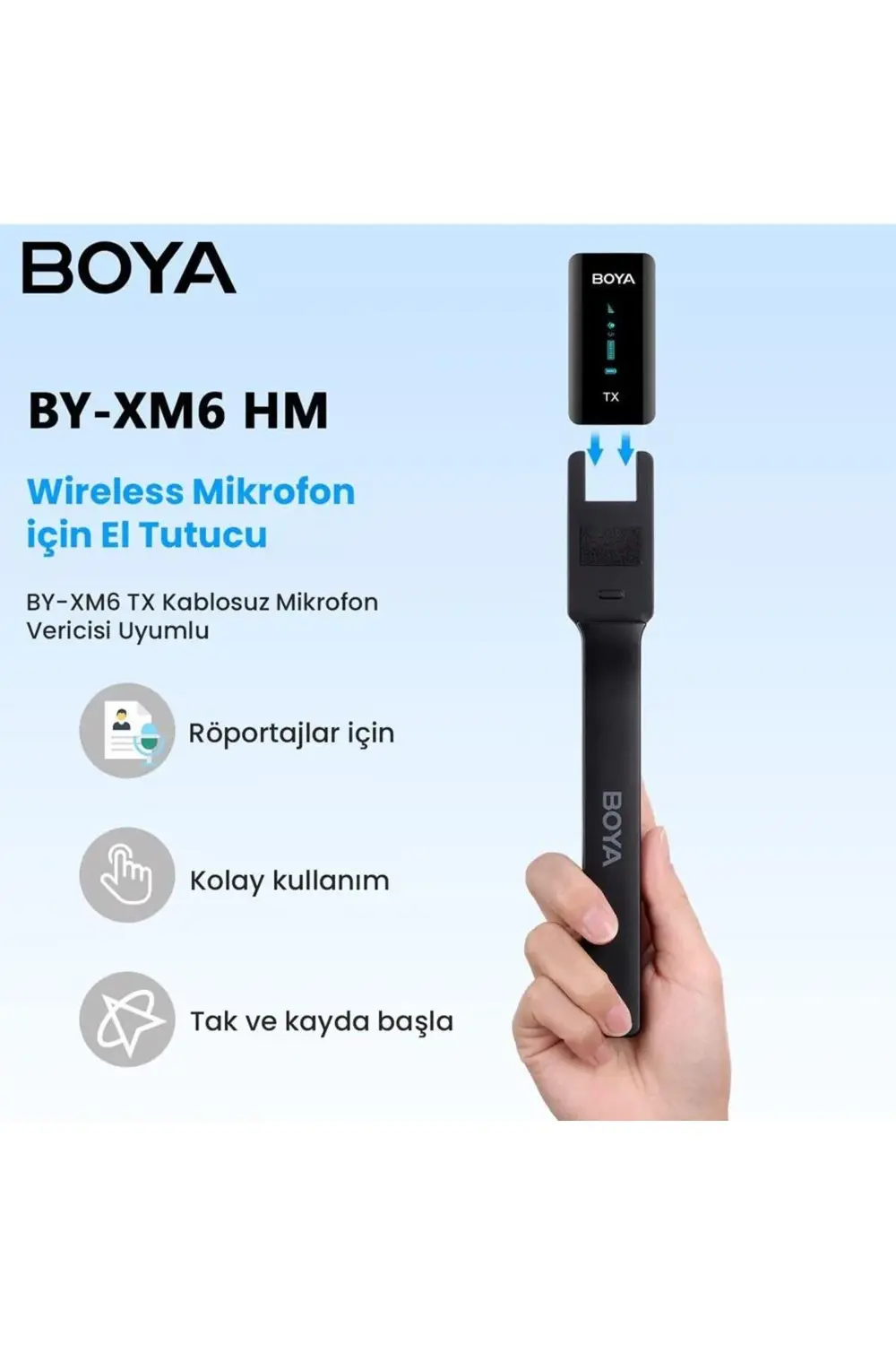 BY-XM6 HM Elde Taşınabilir Kablosuz Mikrofon Tutucu