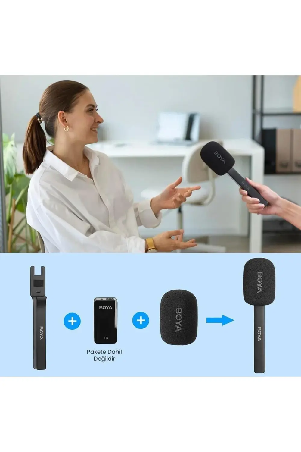 BY-XM6 HM Elde Taşınabilir Kablosuz Mikrofon Tutucu